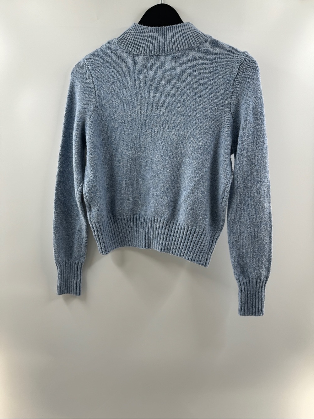 American Eagle Blue Mock Neck Sweater Women's Small Cotton Blend - Picture 6 of 8